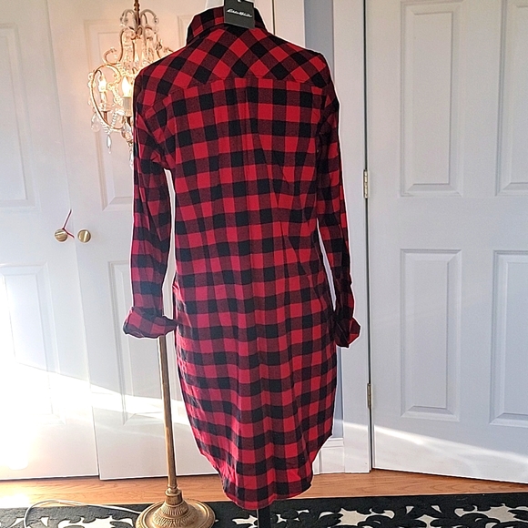 NWT, Eddie Bauer Shirtdress in Buffalo Check or Buffalo Plaid - Picture 8 of 17